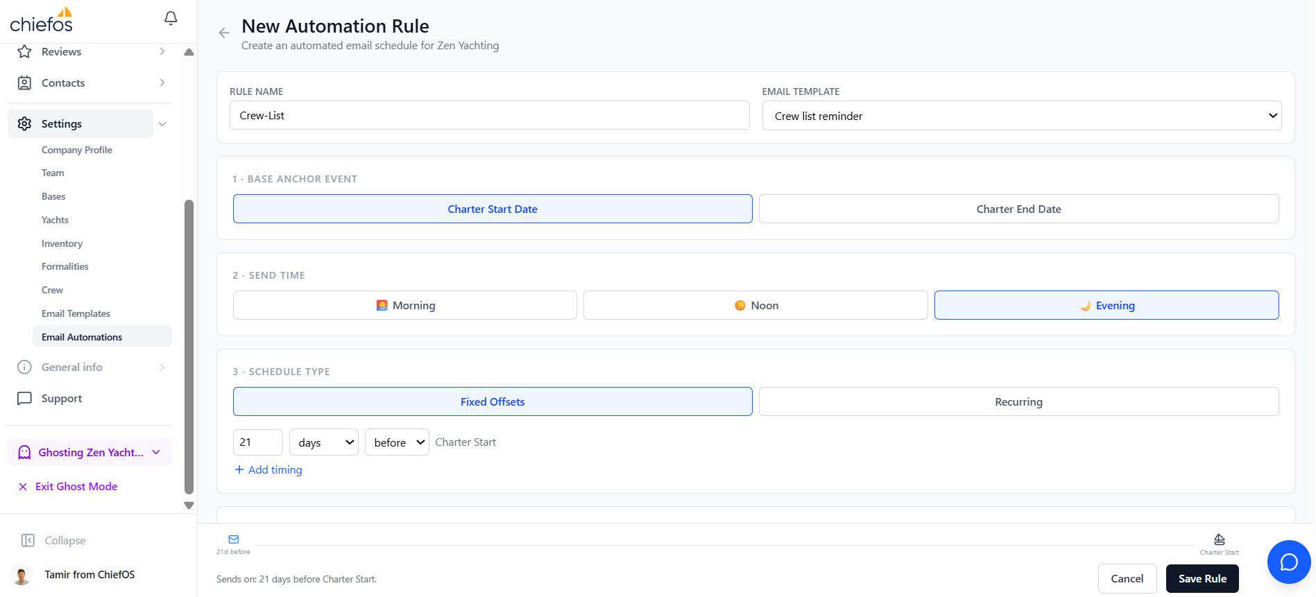 Automation rules
